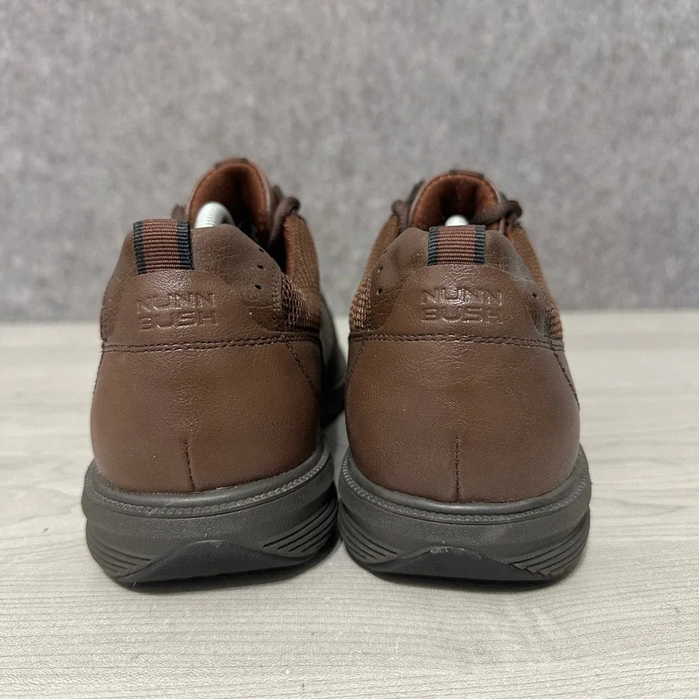 Nunn Bush KORE Walk Men Sz 11 Brown Moccasin Toe Lace‎ Up Oxfords 84811-201